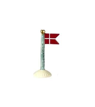 flag i keramik m. tillykke fra Speedstberg