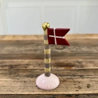 keramik flag med teksten tillykke