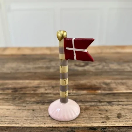 keramik flag med teksten tillykke