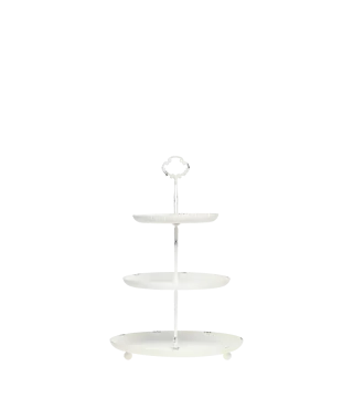 romantisk etagere i creme