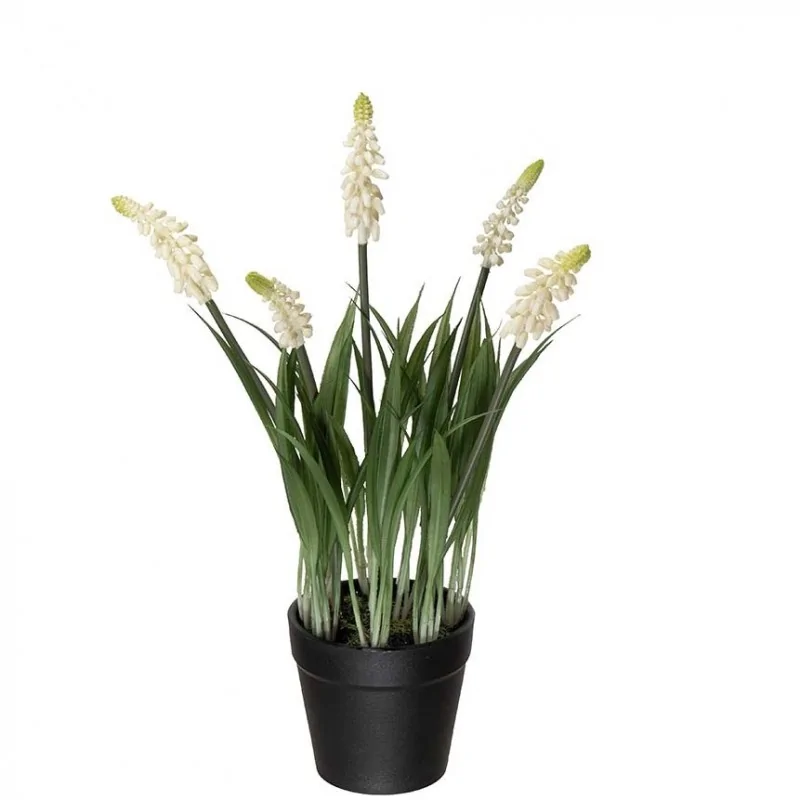 kunstig perlehyacint med hvide blomster