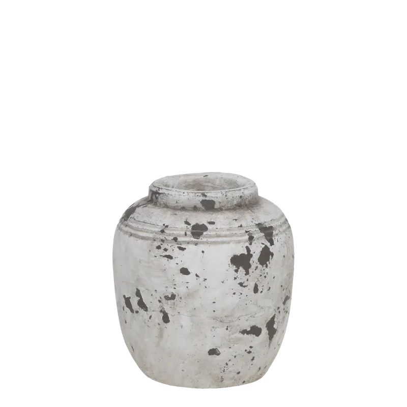 vase / krukke i råhvid