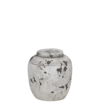 vase / krukke i råhvid