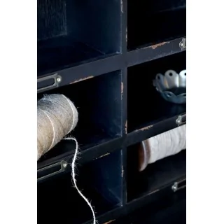 sort reol med 6 rum fra chic antique