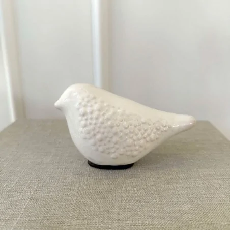 pyntefigur fugl i keramik