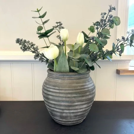 vase blomsterskjuler i sort grøn