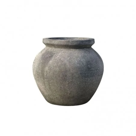 lille minivase i sort/grøn ler