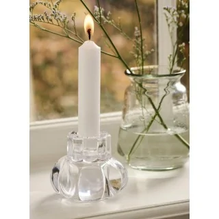 vendbar lysestage i glas