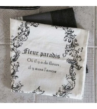 Viskestykke med fransk print fra Chic Antique