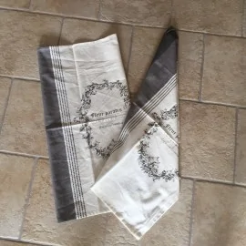 Viskestykke med fransk print fra Chic Antique