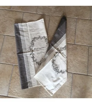 Viskestykke med fransk print fra Chic Antique