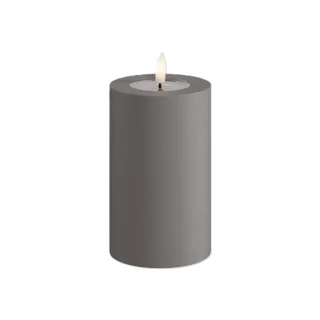 Grå Udendørs LED Bloklys 7,5 x 12,5 cm
