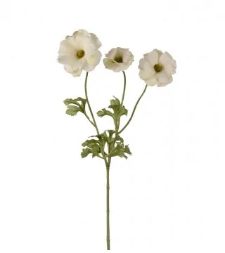 smørblomst i hvid/grøn