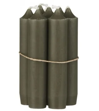 Bedelys olivengrøn H11 cm.