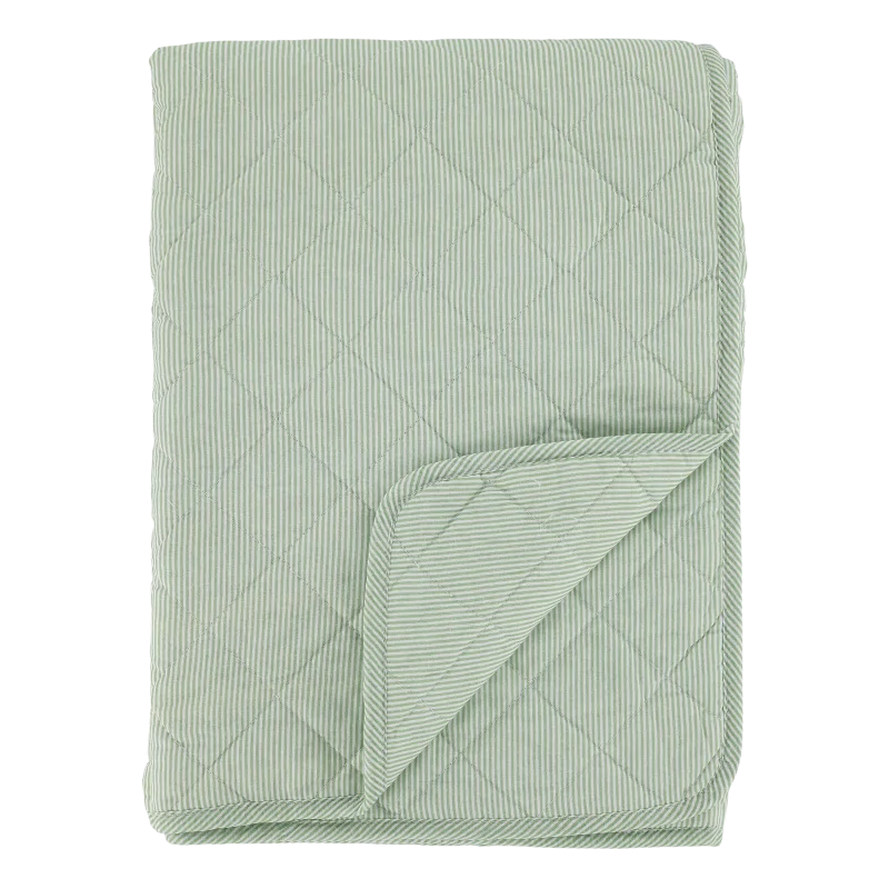 Vattæppe lysegrønne striber 130x180