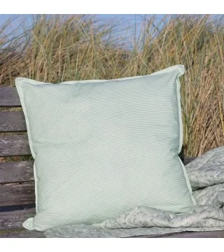 Pudebetræk med mælkedrengestriber – lysegrøn, 50 x 50 cm