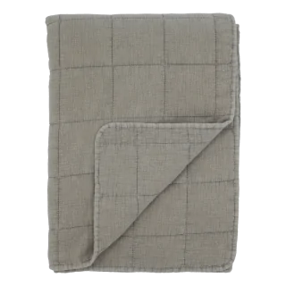 vatteret bomuldstæppe i lattefarve 130x180 cm fra Chic Antique