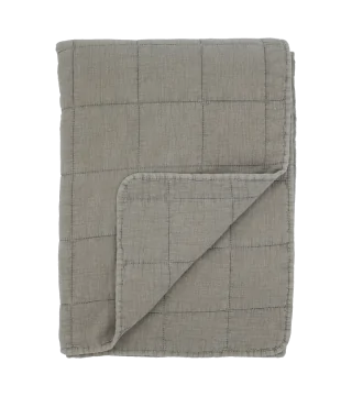 vatteret bomuldstæppe i lattefarve 130x180 cm fra Chic Antique