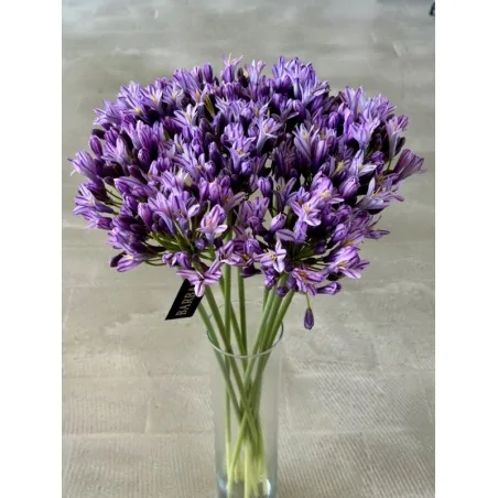 Naturtro kunstig skærmlilje i lilla 70 cm i vase