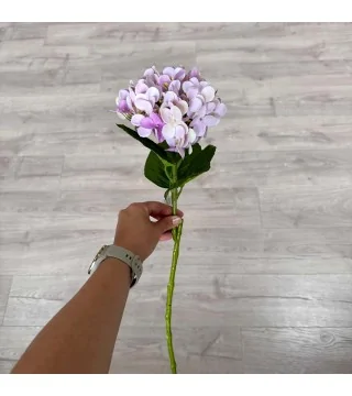 Kunstig hortensia i rosa med Real Touch-kronblade