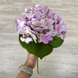 Kunstig hortensia i rosa med Real Touch-kronblade og naturtro blomsterhoved