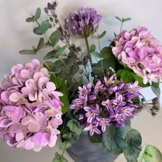 Buket mix lilla /rosa - kunstig