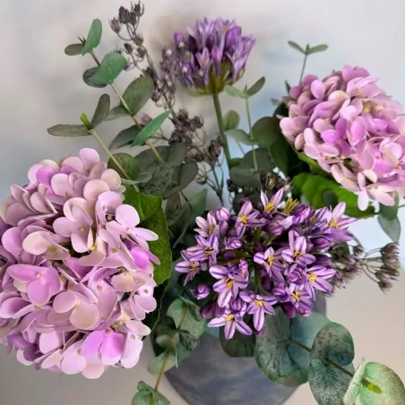 Buket mix lilla /rosa - kunstig
