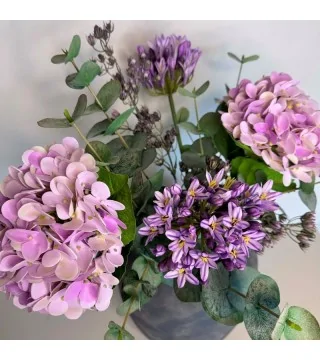 Buket mix lilla /rosa - kunstig