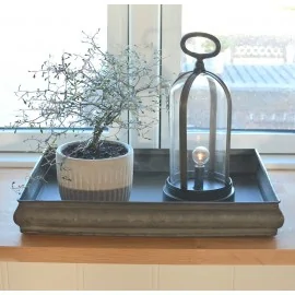 Bakke / pyntebakke i zink look 