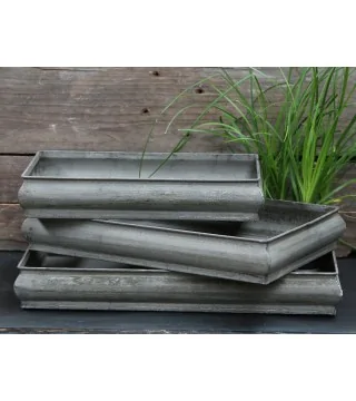 Bakke / pyntebakke i zink look 