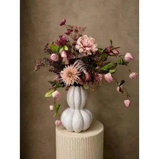 Kunstig dahlia lys rosa 57 cm til vase og buketter