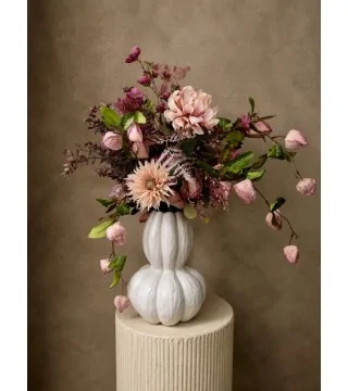 Kunstig dahlia lys rosa 57 cm til vase og buketter
