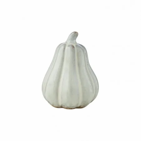 Råhvidt keramikgræskar fra Lene Bjerre – dekorativ efterårspynt i 9,5 x 9,5 x 12,6 cm.