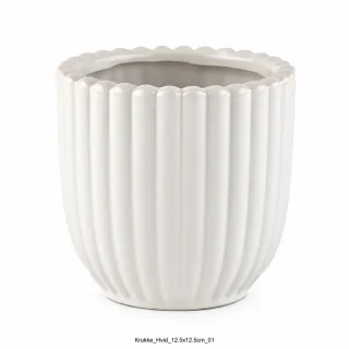 Hvid skjuler m. riller 12,5x12,5 cm