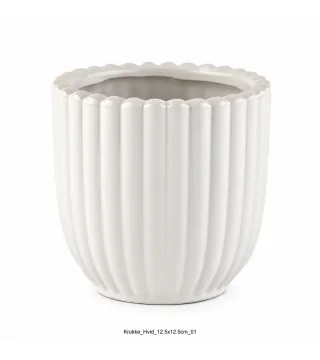 Hvid skjuler m. riller 12,5x12,5 cm