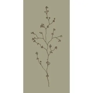 Mosgrønne papirservietter med blomsterkvist fra Ib Laursen, 16 stk.