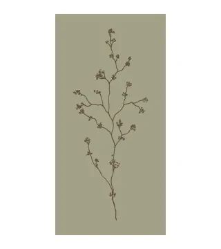 Mosgrønne papirservietter med blomsterkvist fra Ib Laursen, 16 stk.