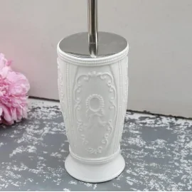 Toiletbørste i hvid keramik fra Chic Antique