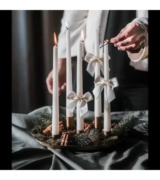 creme sløjfer satin