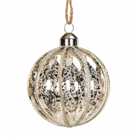 Julekugle i glas – 6 x 11 cm