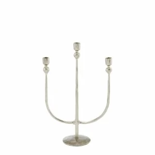 Lene Bjerre 3-armet lysestage – sølv 24,5 cm