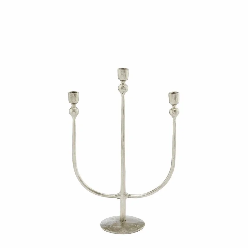 Lene Bjerre 3-armet lysestage – sølv 24,5 cm