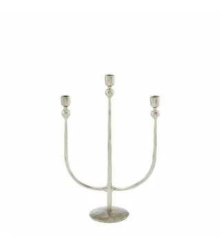 Lene Bjerre 3-armet lysestage – sølv 24,5 cm