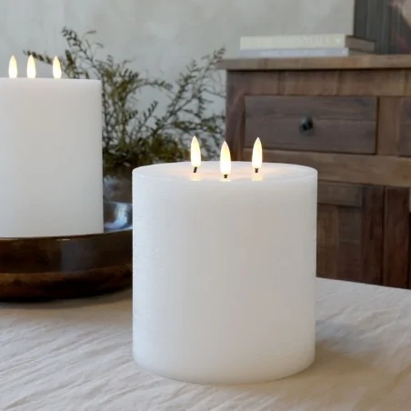 LED bloklys hvid med 3 væger