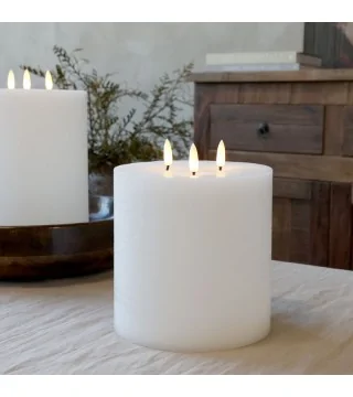 LED bloklys hvid med 3 væger