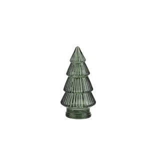 Juletræ i grøn glas - H11 cm.
