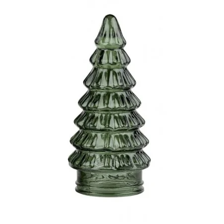 Juletræ i grønt glas - 24 cm.