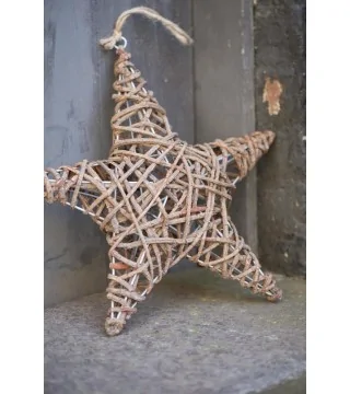 Stjerne omviklet af træ - 36 x 36 cm