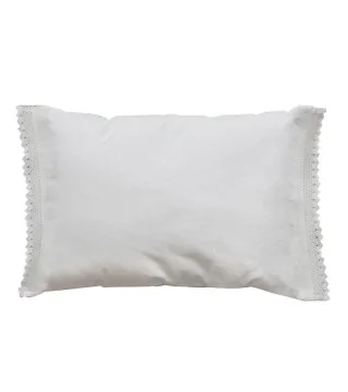 Pude med blondekant - L70/B50 cm