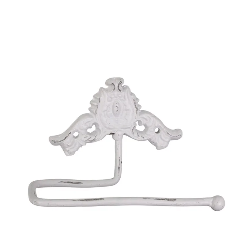 Toiletpapirholder m. dekor - hvid
